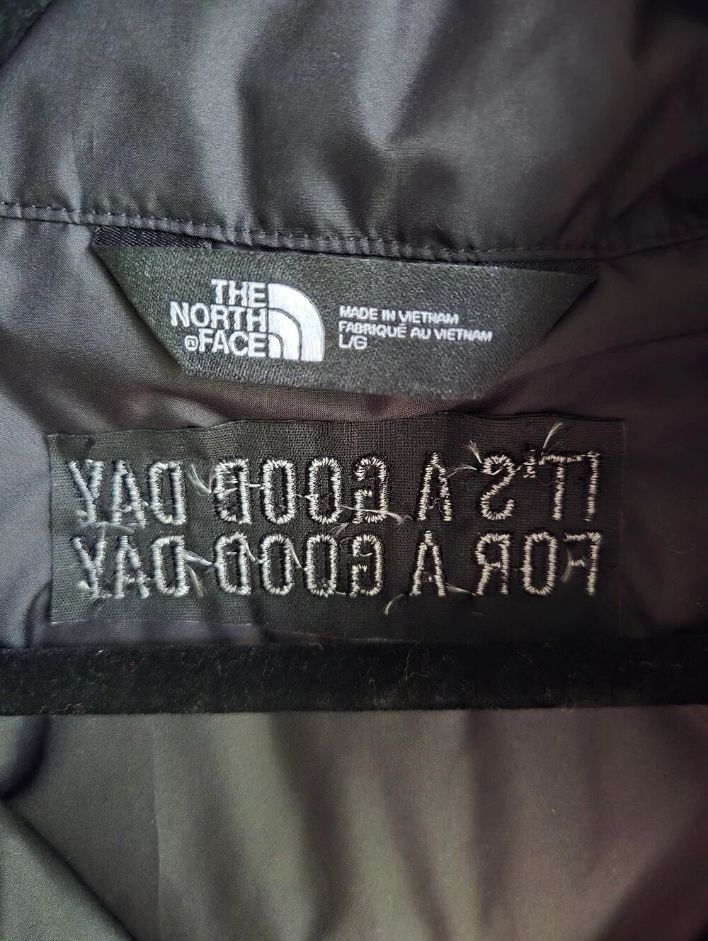 The North Face Men’s Black Quilted Vest W/Monogram